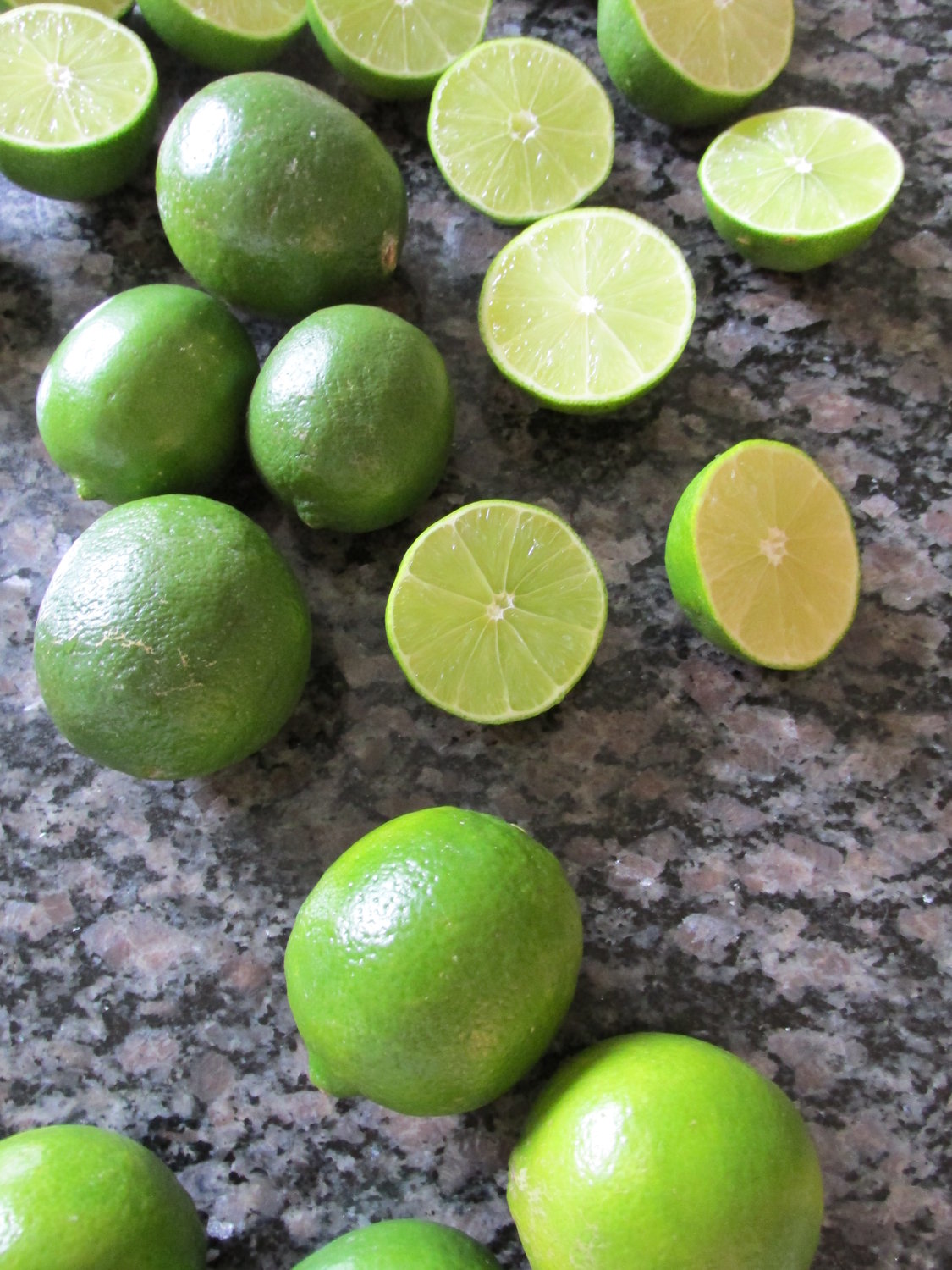 Juicing limes for margaritas.